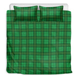 Green Tartan St. Patrick's Day Print Duvet Cover Bedding Set