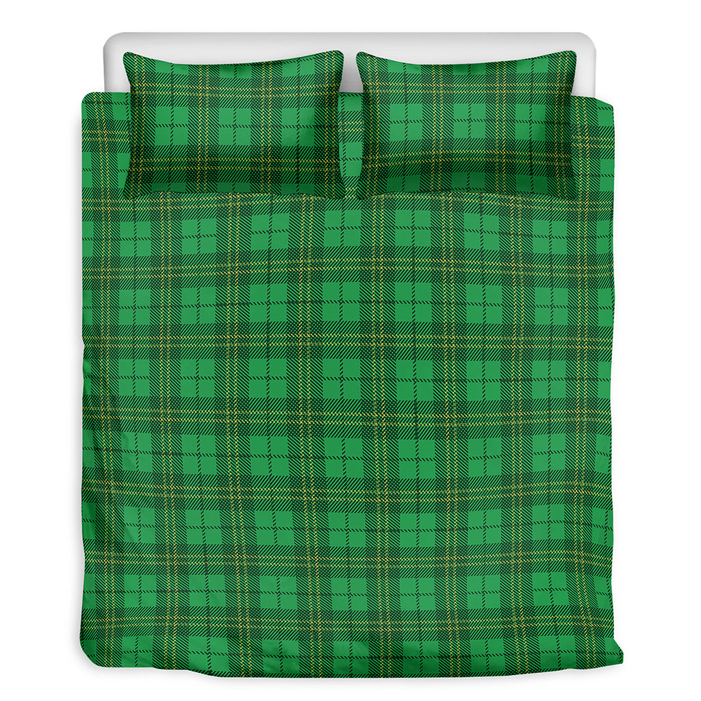 Green Tartan St. Patrick's Day Print Duvet Cover Bedding Set