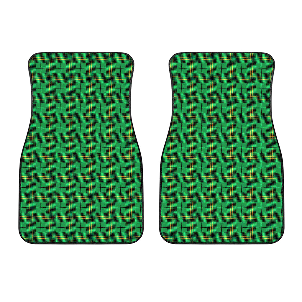 Green Tartan St. Patrick's Day Print Front Car Floor Mats