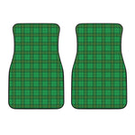 Green Tartan St. Patrick's Day Print Front Car Floor Mats