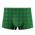 Green Tartan St. Patrick's Day Print Men's Boxer Briefs