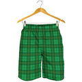 Green Tartan St. Patrick's Day Print Men's Shorts