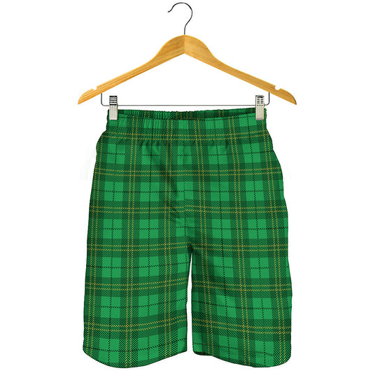 Green Tartan St. Patrick's Day Print Men's Shorts