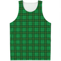 Green Tartan St. Patrick's Day Print Men's Tank Top