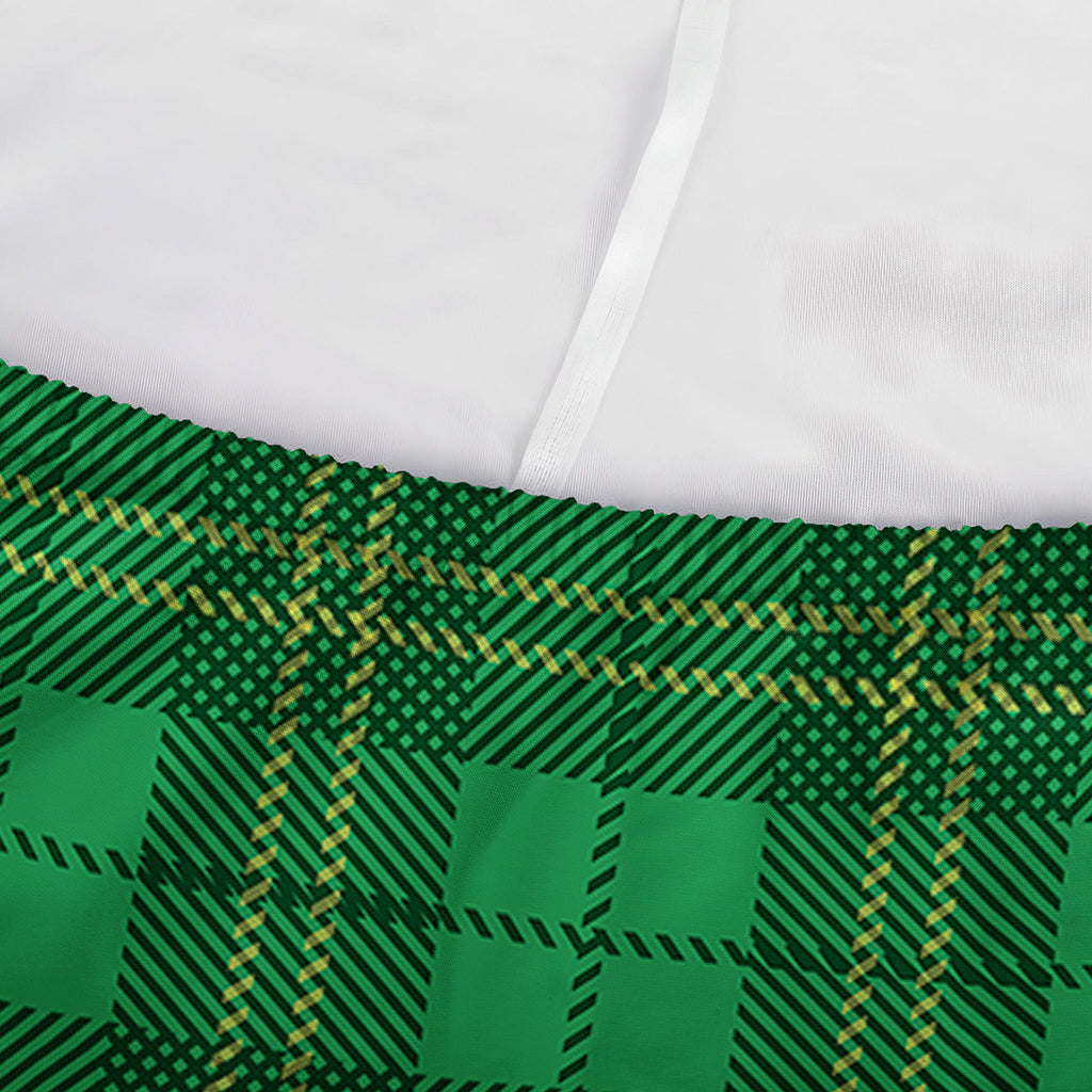 Green Tartan St. Patrick's Day Print Sofa Cover