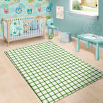 Green Tattersall Pattern Print Area Rug