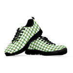 Green Tattersall Pattern Print Black Sneakers