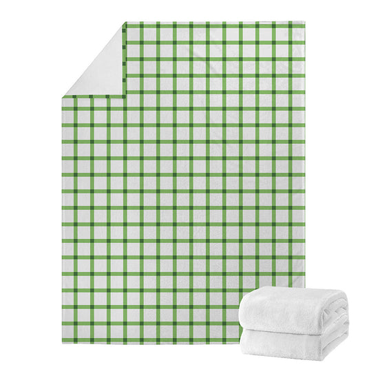 Green Tattersall Pattern Print Blanket