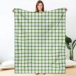 Green Tattersall Pattern Print Blanket