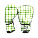 Green Tattersall Pattern Print Boxing Gloves