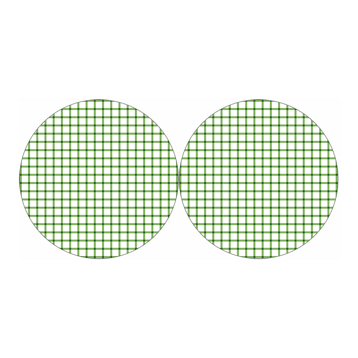 Green Tattersall Pattern Print Car Coasters