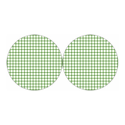 Green Tattersall Pattern Print Car Coasters