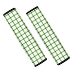 Green Tattersall Pattern Print Car Seat Belt Covers