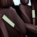 Green Tattersall Pattern Print Car Seat Belt Covers