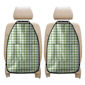 Green Tattersall Pattern Print Car Seat Organizers