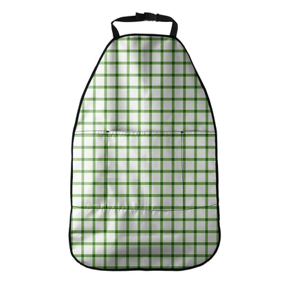Green Tattersall Pattern Print Car Seat Organizers