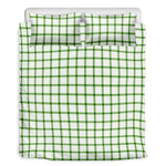Green Tattersall Pattern Print Duvet Cover Bedding Set