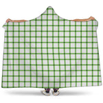 Green Tattersall Pattern Print Hooded Blanket