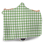 Green Tattersall Pattern Print Hooded Blanket