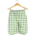 Green Tattersall Pattern Print Men's Shorts