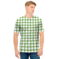 Green Tattersall Pattern Print Men's T-Shirt