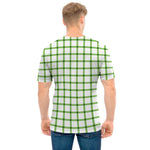 Green Tattersall Pattern Print Men's T-Shirt
