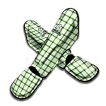 Green Tattersall Pattern Print Muay Thai Shin Guard