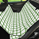 Green Tattersall Pattern Print Pet Car Back Seat Cover