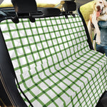 Green Tattersall Pattern Print Pet Car Back Seat Cover