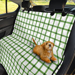 Green Tattersall Pattern Print Pet Car Back Seat Cover