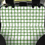 Green Tattersall Pattern Print Pet Car Back Seat Cover