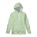 Green Tattersall Pattern Print Pullover Hoodie