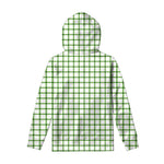 Green Tattersall Pattern Print Pullover Hoodie