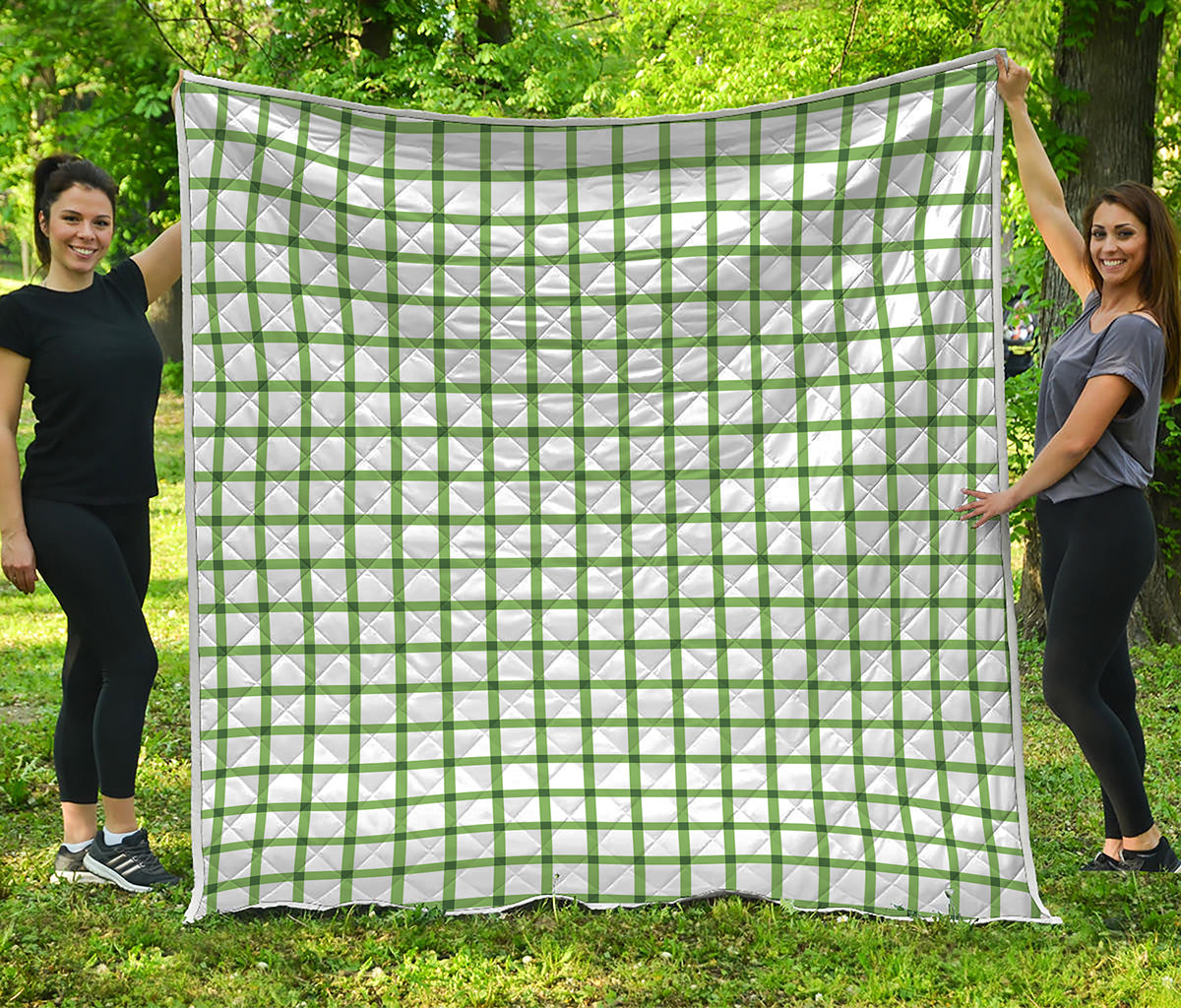 Green Tattersall Pattern Print Quilt