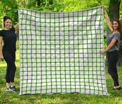 Green Tattersall Pattern Print Quilt