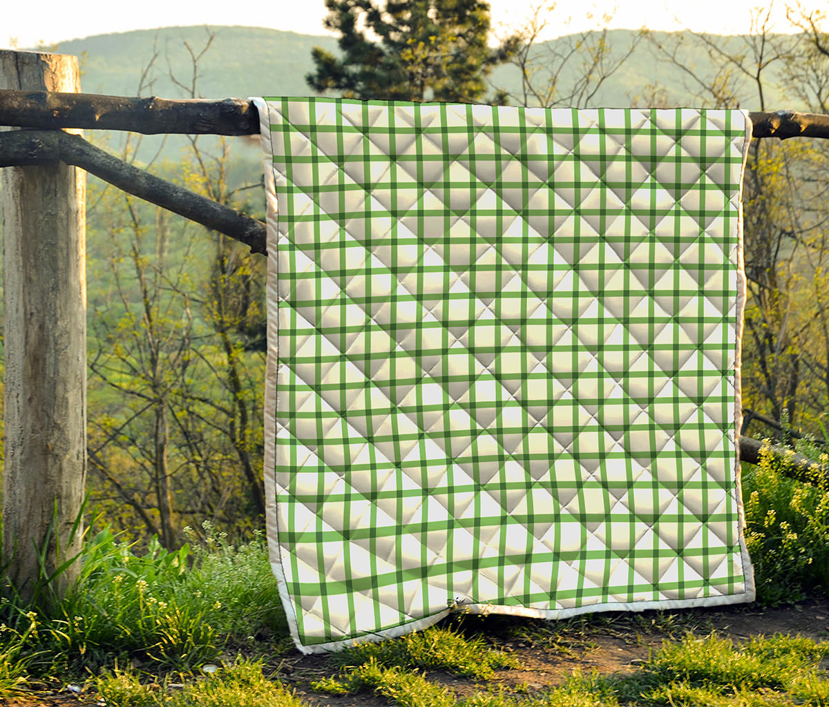 Green Tattersall Pattern Print Quilt