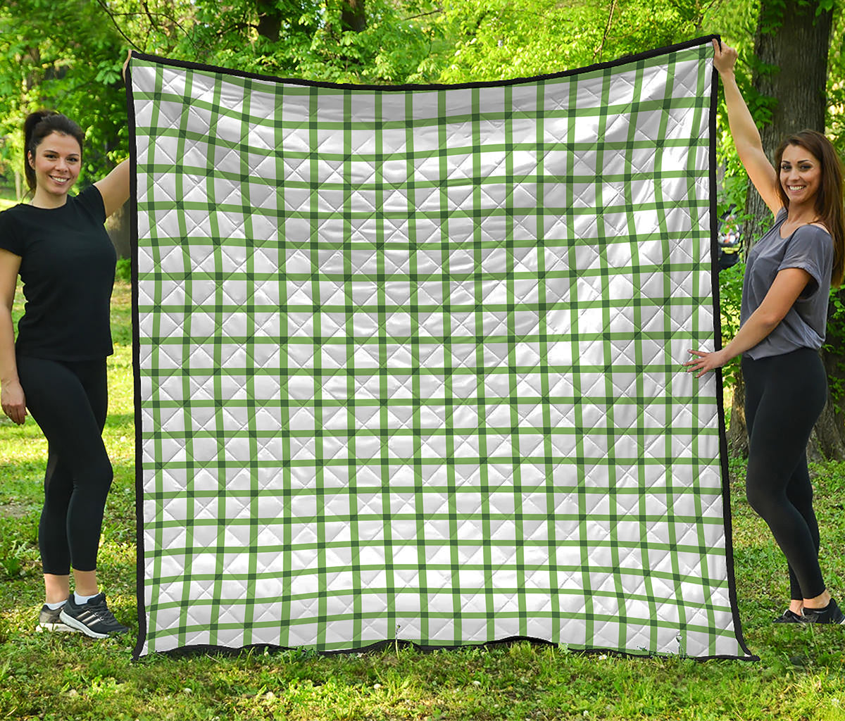 Green Tattersall Pattern Print Quilt