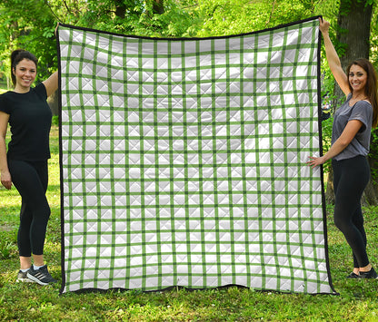 Green Tattersall Pattern Print Quilt
