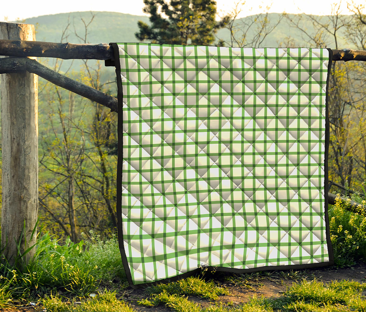 Green Tattersall Pattern Print Quilt