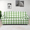 Green Tattersall Pattern Print Sofa Cover