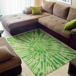 Green Tie Dye Print Area Rug