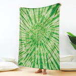 Green Tie Dye Print Blanket