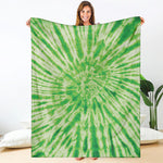 Green Tie Dye Print Blanket