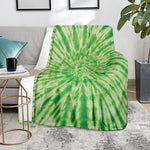Green Tie Dye Print Blanket