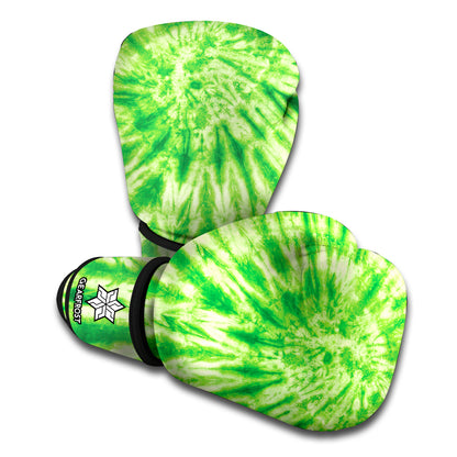 Green Tie Dye Print Boxing Gloves