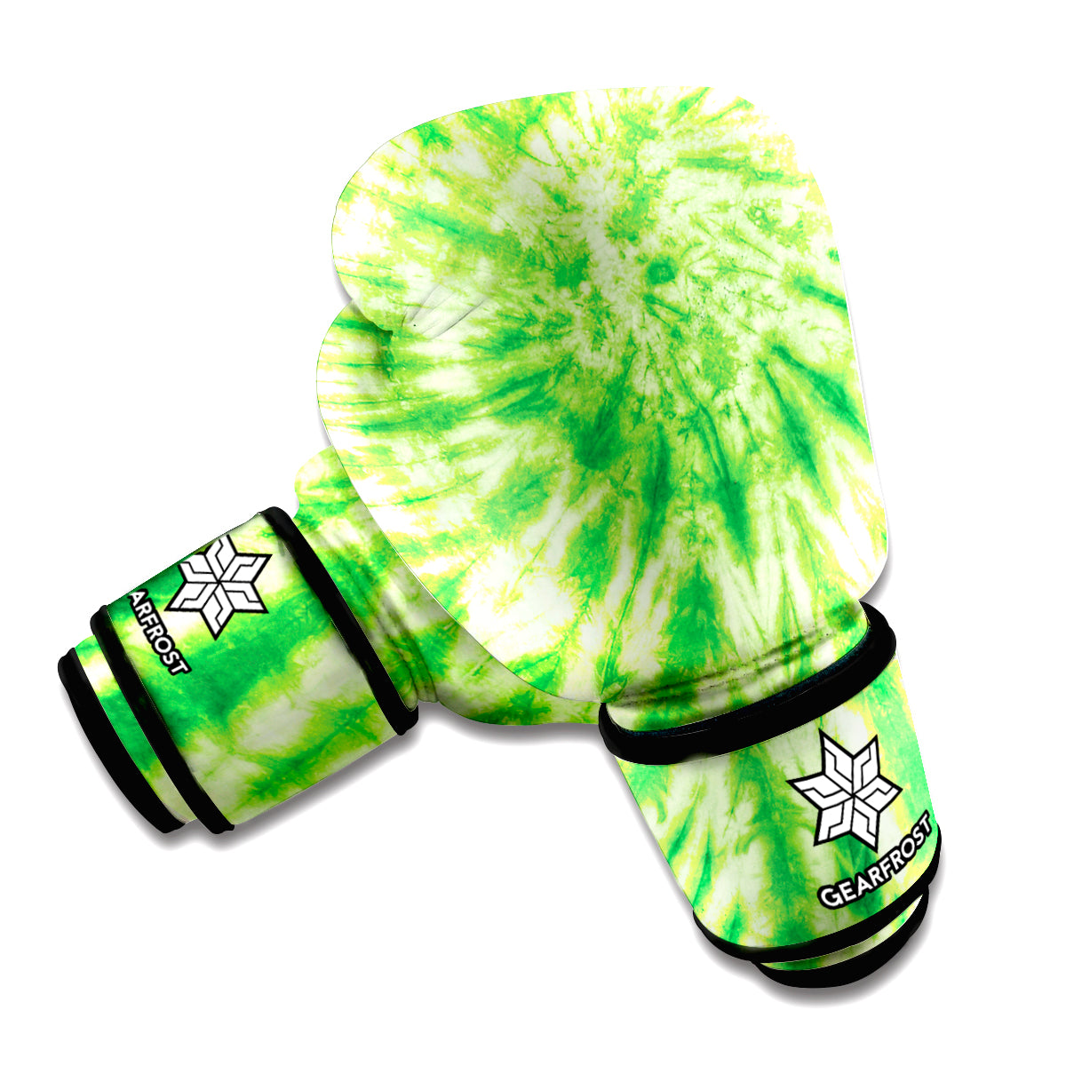 Green Tie Dye Print Boxing Gloves