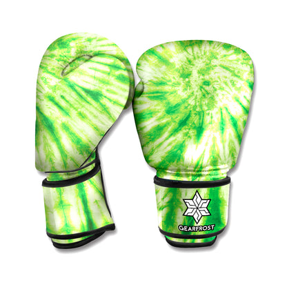 Green Tie Dye Print Boxing Gloves