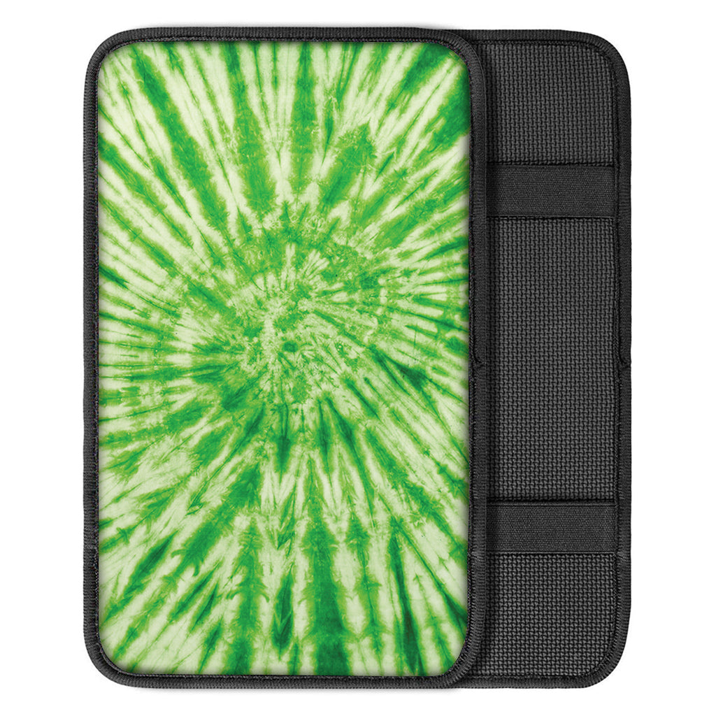 Green Tie Dye Print Car Center Console Cover