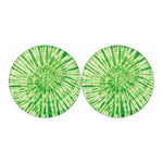 Green Tie Dye Print Car Coasters
