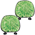 Green Tie Dye Print Car Headrest Covers